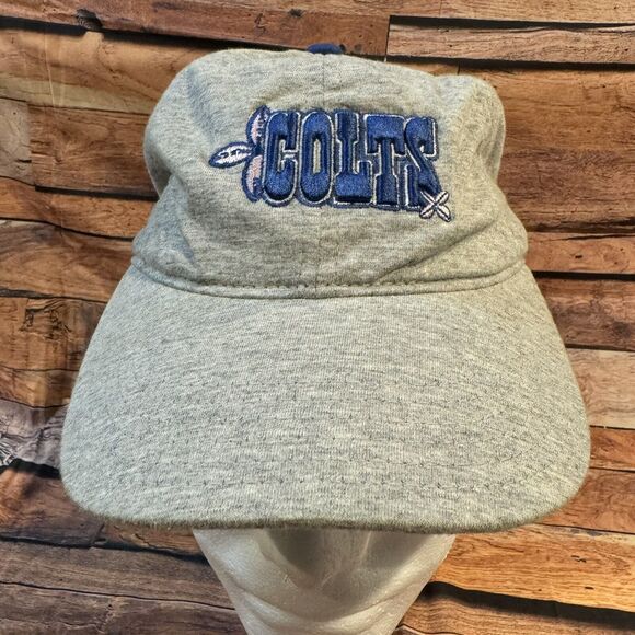 Indianapolis Colts Hat Cap Child Grey Adjustable Strap back Football Floral Logo - Picture 1 of 9